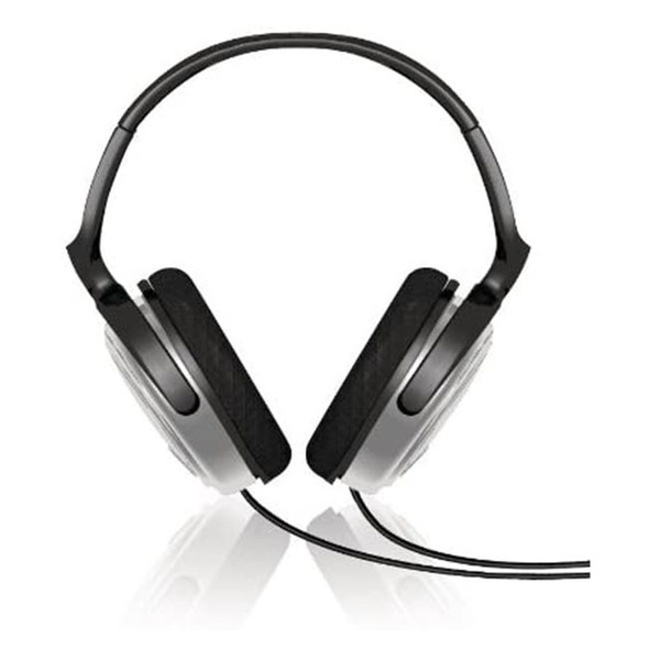  Philips SHP2500/10  Audio Hi-Fi Headphones, TV Headphones with Long Cable (Excellent Sound, Sound Isolation, In-Cord Volume Control, Extra Long 6-m Cable) Silver/Black ds 