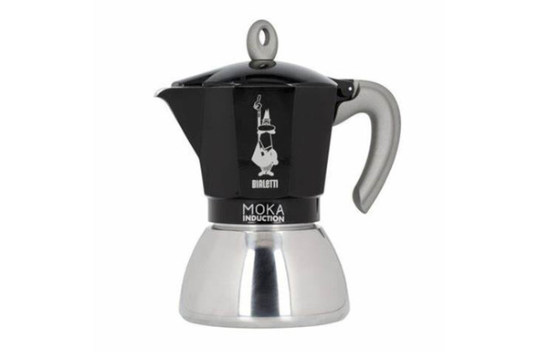  Bialetti 6936 Moka Induction 6 Cup - Espresso Coffee Maker - Aluminium/Steel - Black 