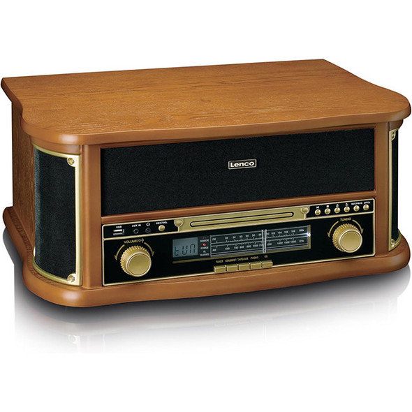 Lenco LENCO TCD-2551WD Classic Phono Retro turntable – 8-in-1 