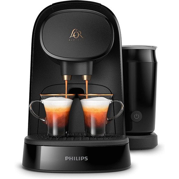  Philips L'Or Barista LM8014/60 Capsule Coffee Machine with Milk Frother | Black (FREE – Both Sets of Dual Walled Judge Glasses JDG68 & JDG37 with every purchase) 