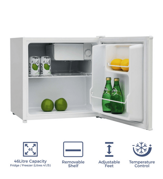 Adamo ADAMO BC-50C Table Top Fridge 46L with Ice Box & Lock | White 