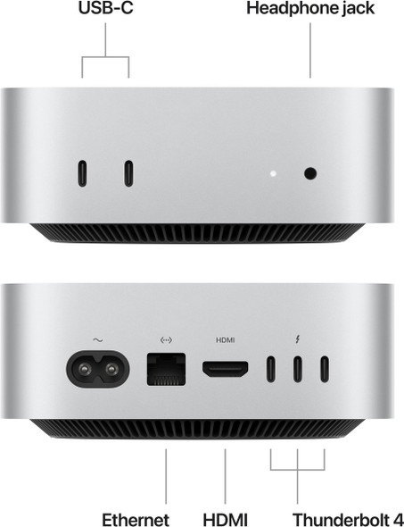  Apple Mac mini | Apple M4 chip with 10‑core CPU and 10‑core GPU | 16GB RAM | 512GB SSD | MU9E3B/A/A 