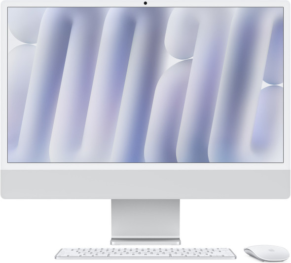  Apple 24" iMac with Retina 4.5K display: Apple M4 chip with 10‑core CPU and 10‑core GPU, 16GB, 256GB SSD - Silver | MWUU3B/A 