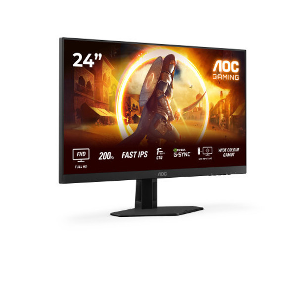  AOC 24” 200Hz FHD Fast IPS Gaming Monitor - Black | 24G4HRE 