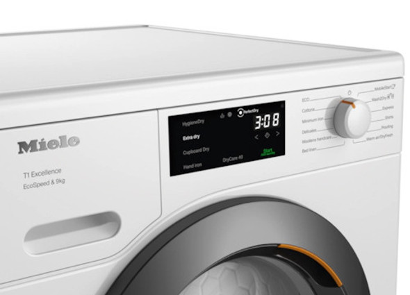 MIELE Miele TED645WP EcoSpeed&9kg Heat Pump Tumble Dryer - White | 12736700 