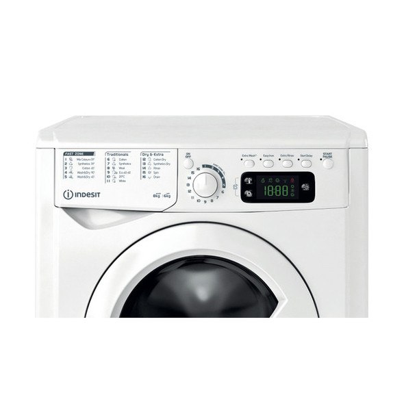 Indesit 8/6kg Freestanding Washer Dryer - White | EWDE861483W