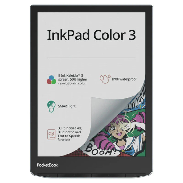 PocketBook InkPad Color 3 Touchscreen eReader Tablet - Stormy Sea | 253-PB743K3-1-WW