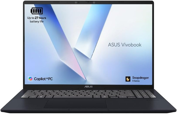 Asus 16” VivoBook Laptop | Snapdragon X Processor | 16GB RAM | 512GB Storage | X1607QA-MB005W