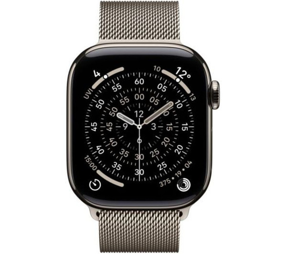  Apple Watch Series 11 GPS + Cellular 42mm Natural Titanium Case with Natural Milanese Loop | MF8P4MP/A 