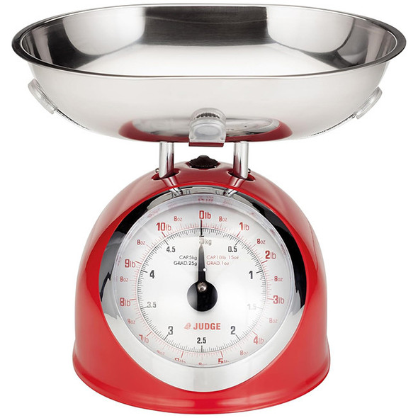  Judge Kitchen TC346 5.0kg Traditional Scale - Red | TC346 