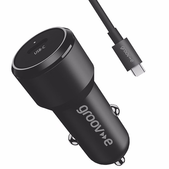  Groove 30W Car Charger with USB-C Cable | GVMA125BK 