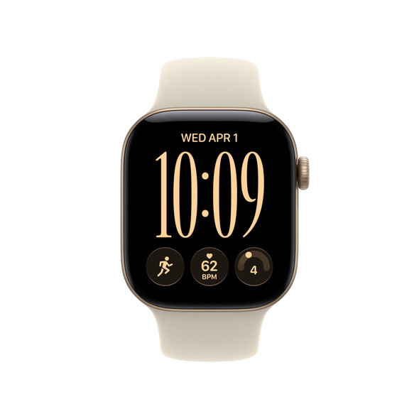  Apple Watch Series 12 GPS 42mm Light Gold Aluminium Case with Sand Sport Band - S/M | MJED4MP/A 
