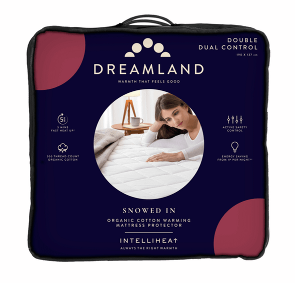  Dreamland Snowed In Organic Cotton Warming Mattress Protector Double | 16888 