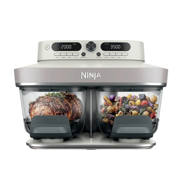  Ninja CRISPi DualZone 8-Function Glass Air fryer - Bone | DD102UKIV2 
