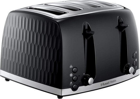  Russell Hobbs 4 Slice Honeycomb Toaster - Black | 26071 
