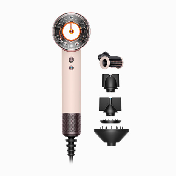 Dyson Supersonic Nural Straight+Wavy Hair Dryer – 1600W | Nural Sensors | Scalp Protect Mode | Ceramic Pink/Rose Gold | 161818-01