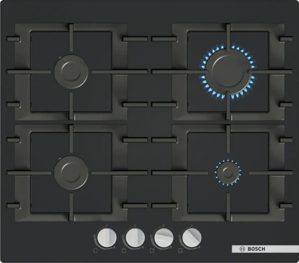 Bosch Series 4 60cm Gas Hob - Black Glass | PNP6B6K40 