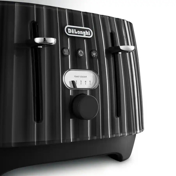  DeLonghi Ballerina 4 Slice Black Toaster | CTD4003.BK 