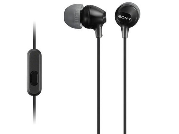 Sony In-Ear Lightweight Headphones Black or MDREX15APBCE7