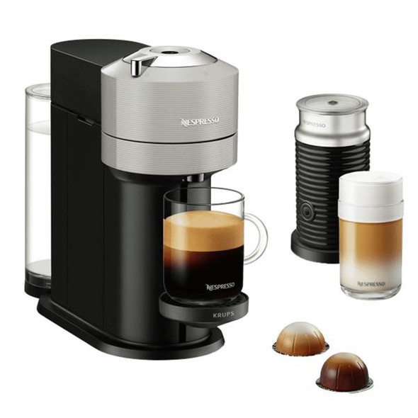 krups NESPRESSO by KRUPS Vertuo Next XN911B40 Coffee Machine with Aeroccino - Light Grey