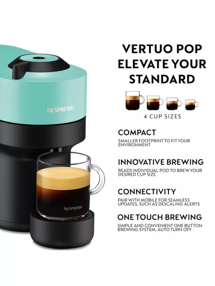 Nespresso Krups Nespresso Vertuo Pop Coffee Pod Machine Mint | XN920440 
