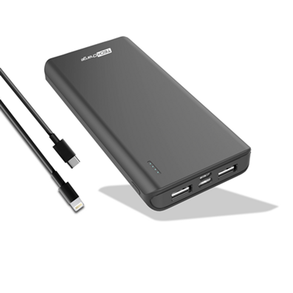 Tech Charge TechCharge 10,000ma Portable Charger with Lightning Cable | TC1750 
