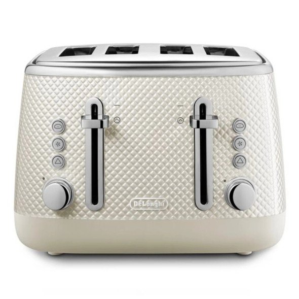  DeLonghi Luminosa four slot Toaster - White | CTL4003.W 