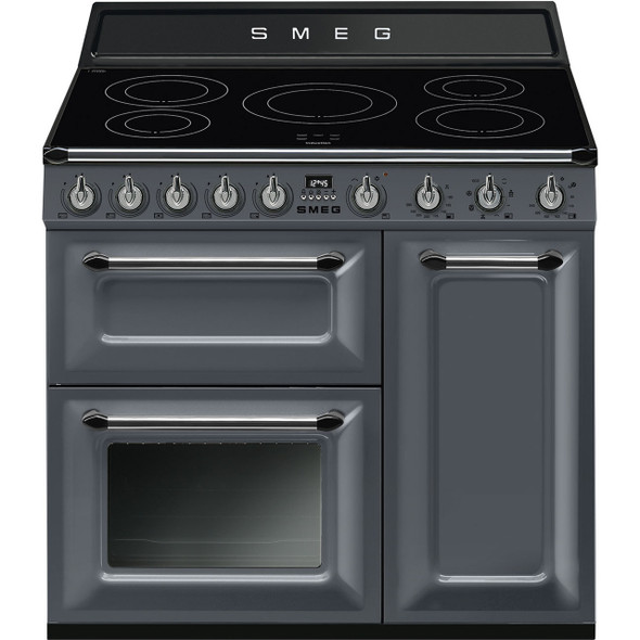 Smeg SMEG 90cm Victoria Electric Range Cooker Slate Grey | TR93IGR2 