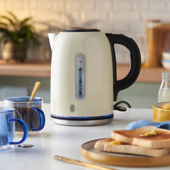  Russell Hobbs Cream Quiet Boil Kettle | 20461 