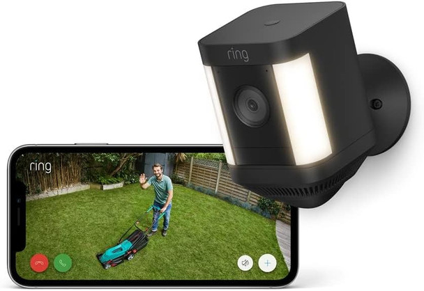 Ring Spotlight Cam Plus, Battery - Black | B09K1D35TK