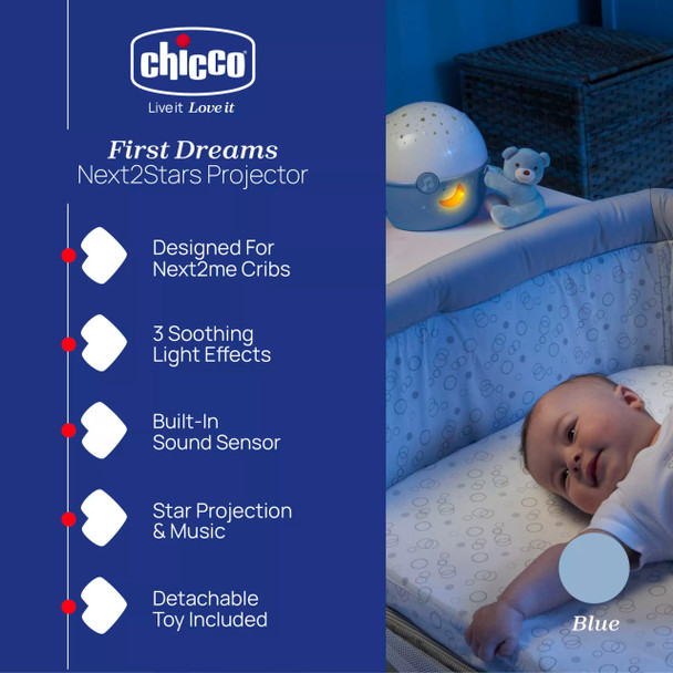 Chicco First Dreams Next2Stars Blue Projector | 00007647200000 Chicco First Dreams Next2Stars Blue Projector | 00007647200000