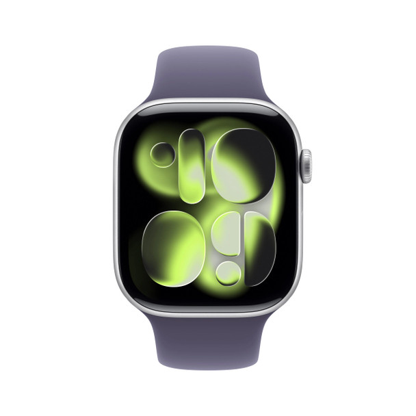 Apple Watch Series 11 GPS 46mm Silver Aluminium Case with Purple Fog Sport Band - M/L | MEVA4MP/A   Apple Watch Series 11 GPS 46mm Silver Aluminium Case with Purple Fog Sport Band - M/L | MEVA4MP/A