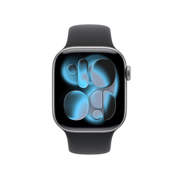 Apple Watch Series 11 GPS 42mm Space Grey Aluminium Case with Black Sport Band - S/M | MEQW4MP/A   Apple Watch Series 11 GPS 42mm Space Grey Aluminium Case with Black Sport Band - S/M | MEQW4MP/A