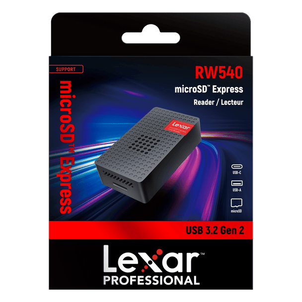 Lexar microSDXC Express USB 3.2 Gen 2 Card Reader with Fan | LRW540U-RNHNG   Lexar microSDXC Express USB 3.2 Gen 2 Card Reader with Fan | LRW540U-RNHNG