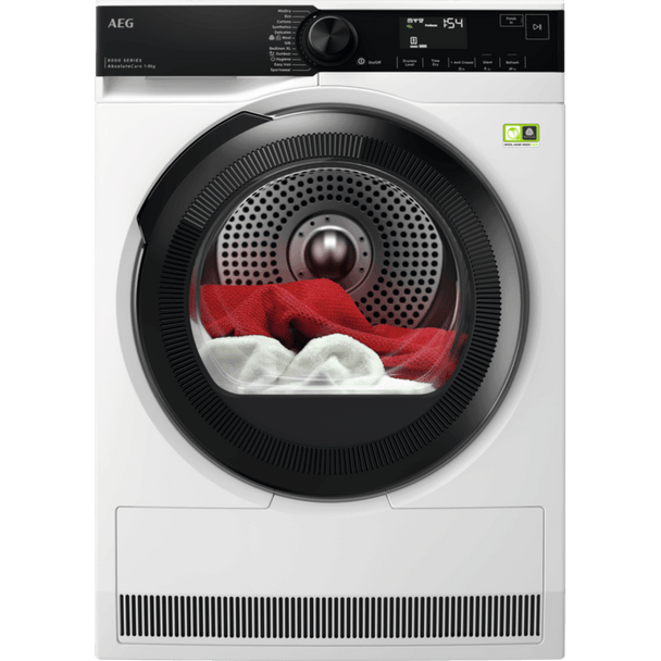 AEG 8KG Freestanding Heat Pump Tumble Dryer - White | TR848A4B2   AEG 8KG Freestanding Heat Pump Tumble Dryer - White | TR848A4B2