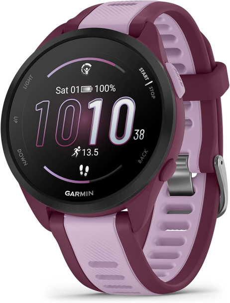  Garmin Forerunner 165 Music Smartwatch - Fuchsia and Coral | 010-02863-33 