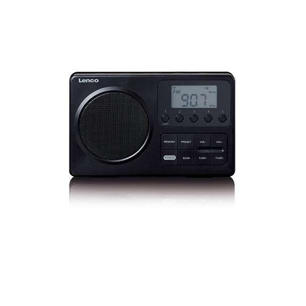 Lenco LENCO MPR-035BK-UK Compact Portable FM Radio with LCD Display - Black 