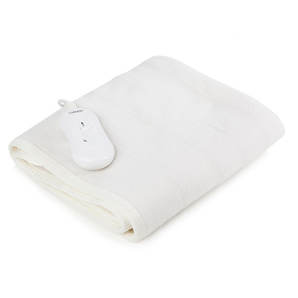  Carmen C81195 Full Size Single Heated Under Blanket with Overheat Protection | White 