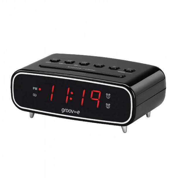 Groove Groov-e GVCR05BK Rise FM Alarm Clock Radio | Black 