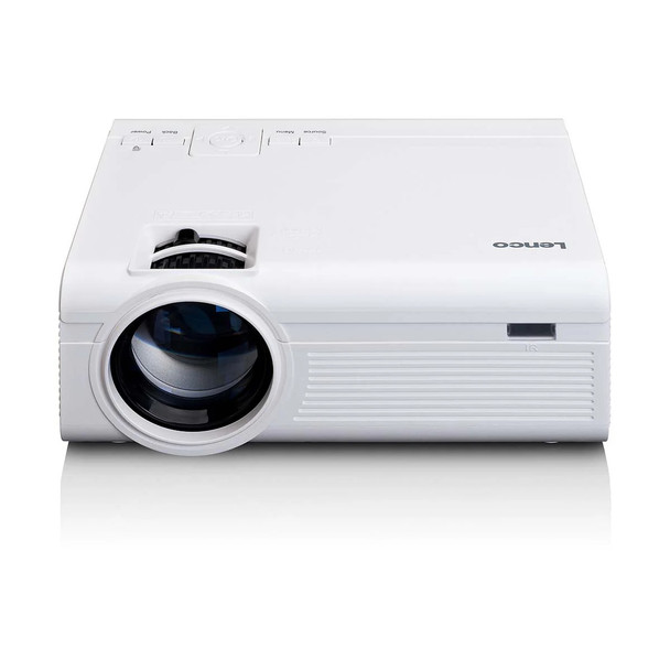 Lenco LENCO LPJ-280WH - LCD Projector with High Resolution, Supports Full HD 1080P Content – White 