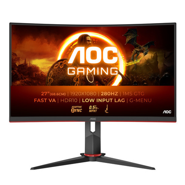 AOC 27” 240Hz FHD LCD Curved Gaming Monitor - Black | C27G2Z3 
