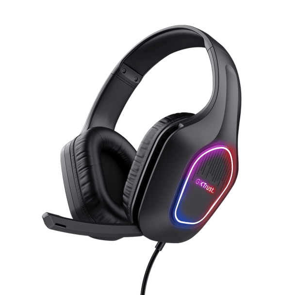  Trust GXT 416 Zirox LED Lightweight Gaming Headset - Black | T25331 
