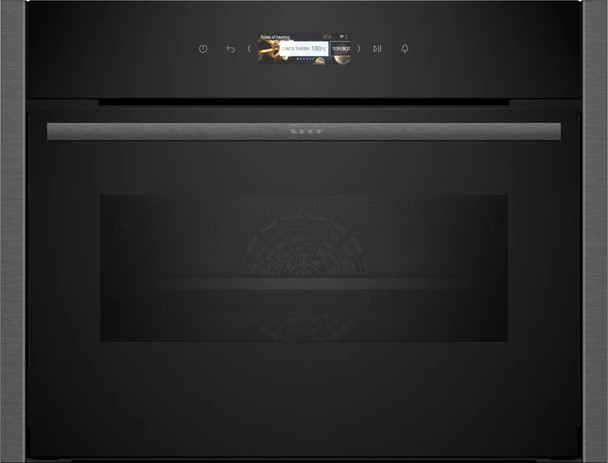  Neff N 70 Built-in compact oven with microwave function 60 x 45 cm - Graphite-Grey | C24MR21G0B 