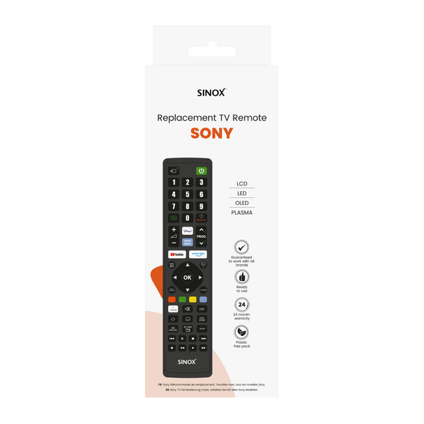  Sinox Sony Replacement TV Remote Control | 054744 