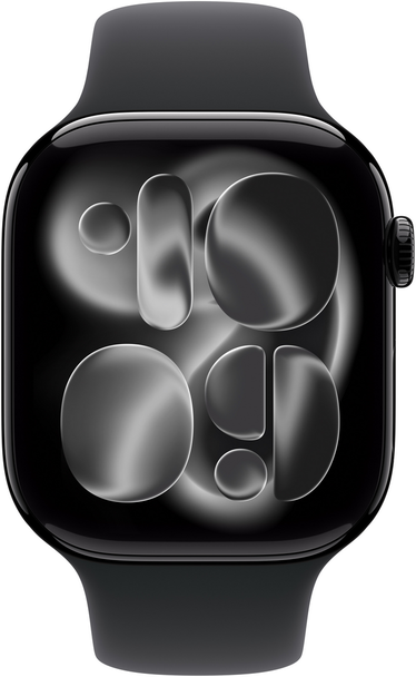 Apple Watch Series 11 GPS 46mm Jet Black Aluminium Case with Black Sport Band - S/M | MEUW4MP/A