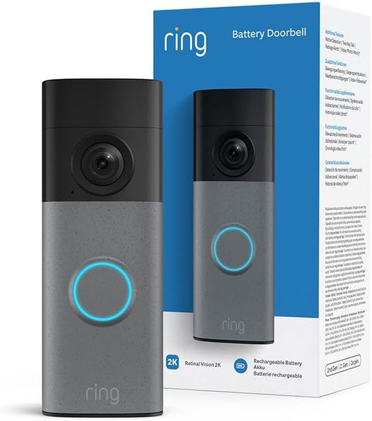  Ring Battery Video Doorbell (2nd Gen) - Speckled Gray | B0FHJ91JY5 