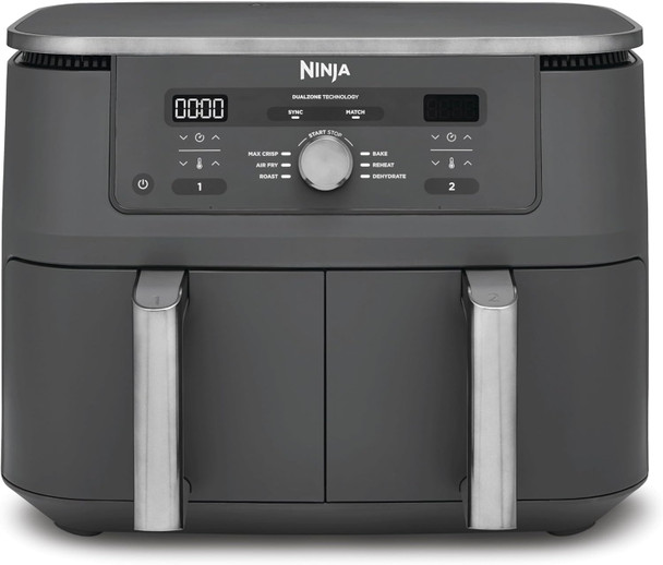 Ninja MAX 6-in-1 Dual Zone Air Fryer 9.5L - Grey | DZ400UK