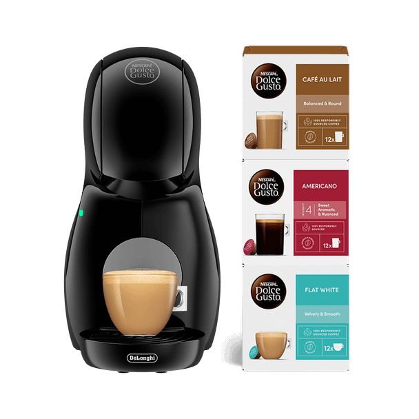 DeLonghi Nescafé Dolce Gusto Piccolo XS Pod Coffee Machine by De'Longhi - Value Bundle - Black | EDG210.BGY 
