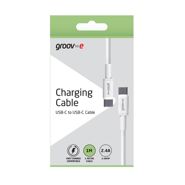  Groove USB-C to USB-C Charging Cable 1M - White | GVMA021WE 