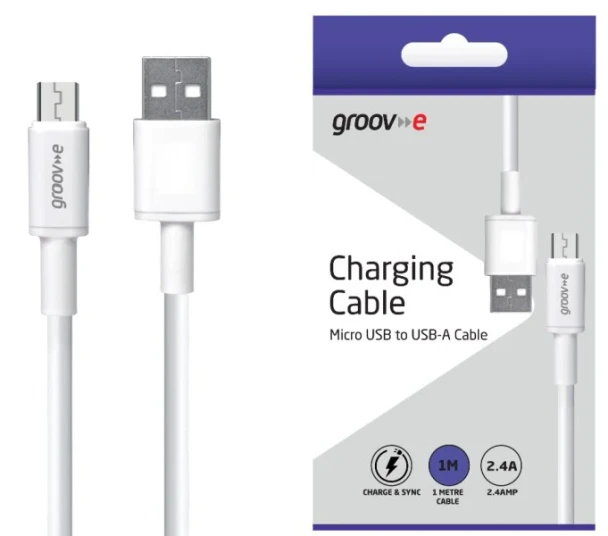  Groove Micro-USB to USB-A Charging Cable 1M - White | GVMA061WE 